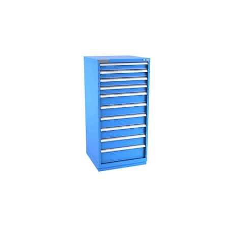 Champion Tool Storage Modular Tool Cabinet, 10 Drawer, Blue, Steel, 28 in W x 28-1/2 in D x 59-1/2 in H S27001001ILCFTB-BB